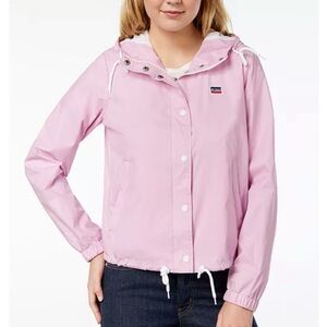 Levi's Retro Hooded Windbreaker Jacket Pink Size M